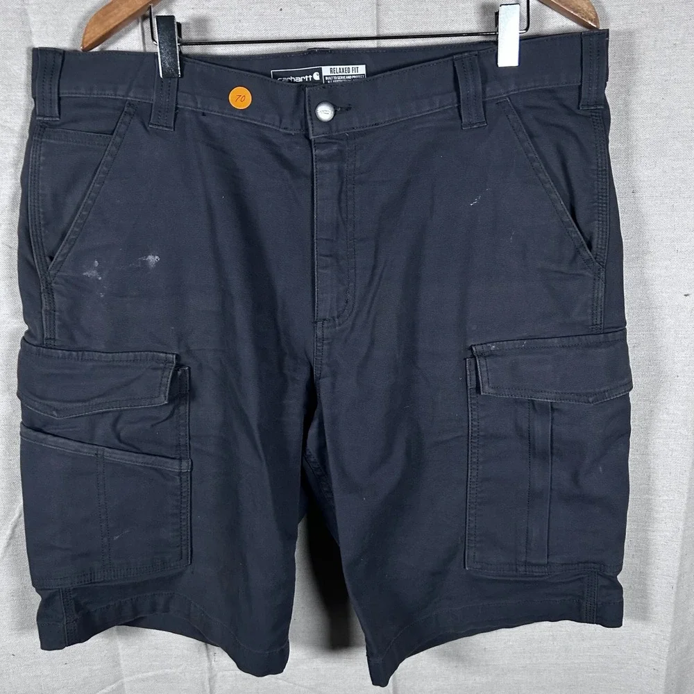 Carhartt Rugged Flex Relaxed Fit Cargo Shorts Mens‎ 38 Gray BS3542-M Workwear